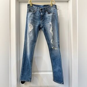 Women's Rag & Bone Distressed Designer Blue Jeans